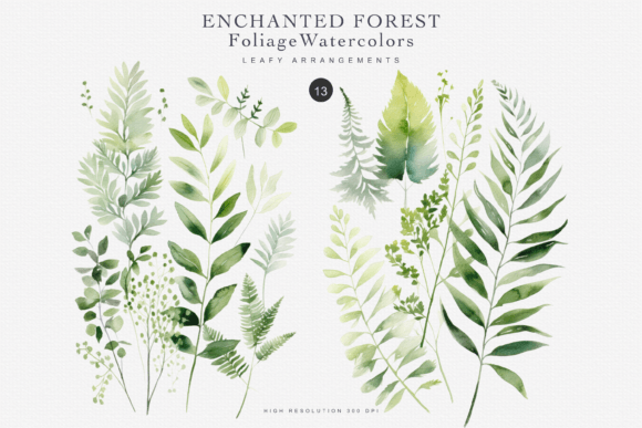 Download Watercolor Forest Foliage Clipart - Watercolor Collection