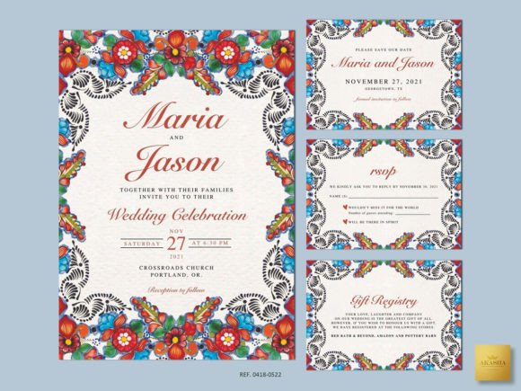 Download Mexican Theme Wedding Set 12 Templates - Mexican theme Collection