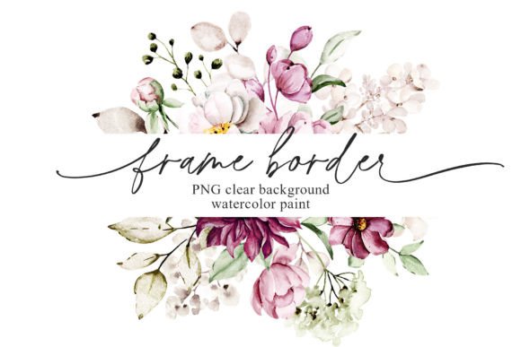 Download Watercolor Flower Frame Border, Peonies. - Watercolor Collection