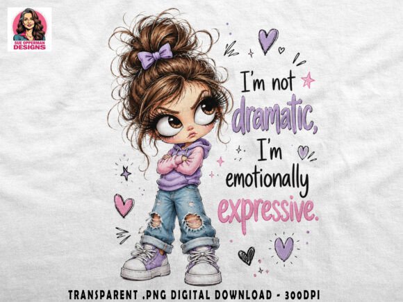 Download Title: Dramatic Girl PNG | Sassy Quote D - Title Collection