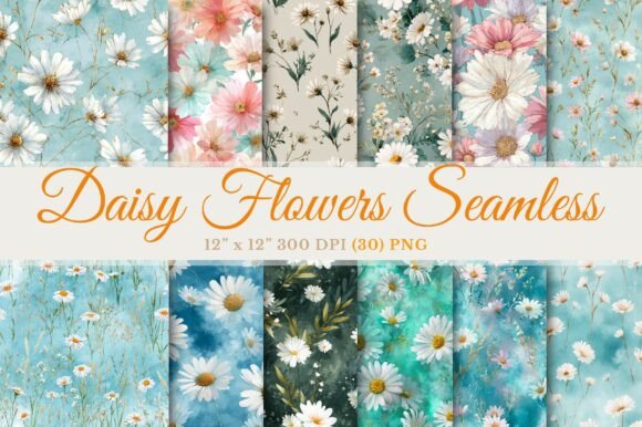 Download Daisy Flowers Watercolor Floral Seamless - Watercolor Collection