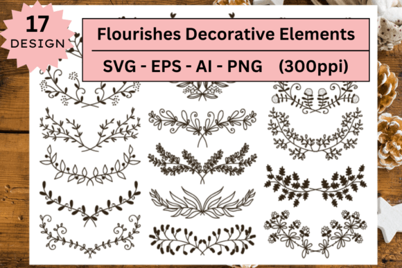 Download Flourishes Decorative Elements Svg Set - Flourishes Collection