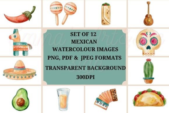 Download Mexican Watercolor Clipart - Watercolor Collection